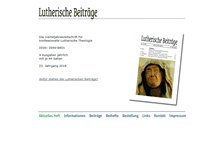 Tablet Screenshot of lutherischebeitraege.de